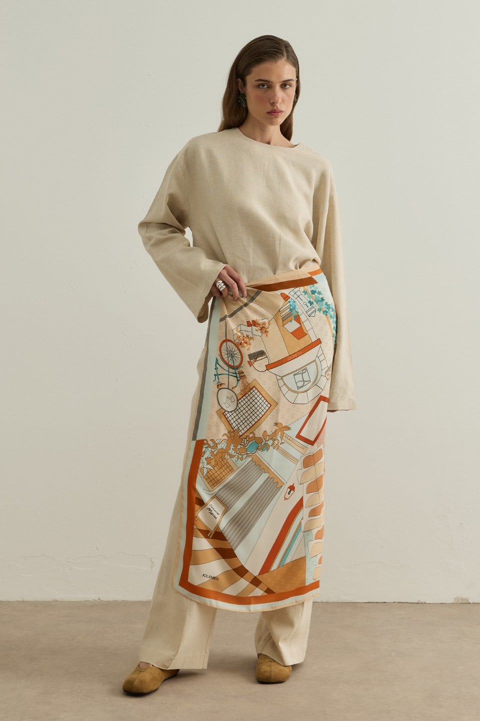 Beige Street Modal Scarf
