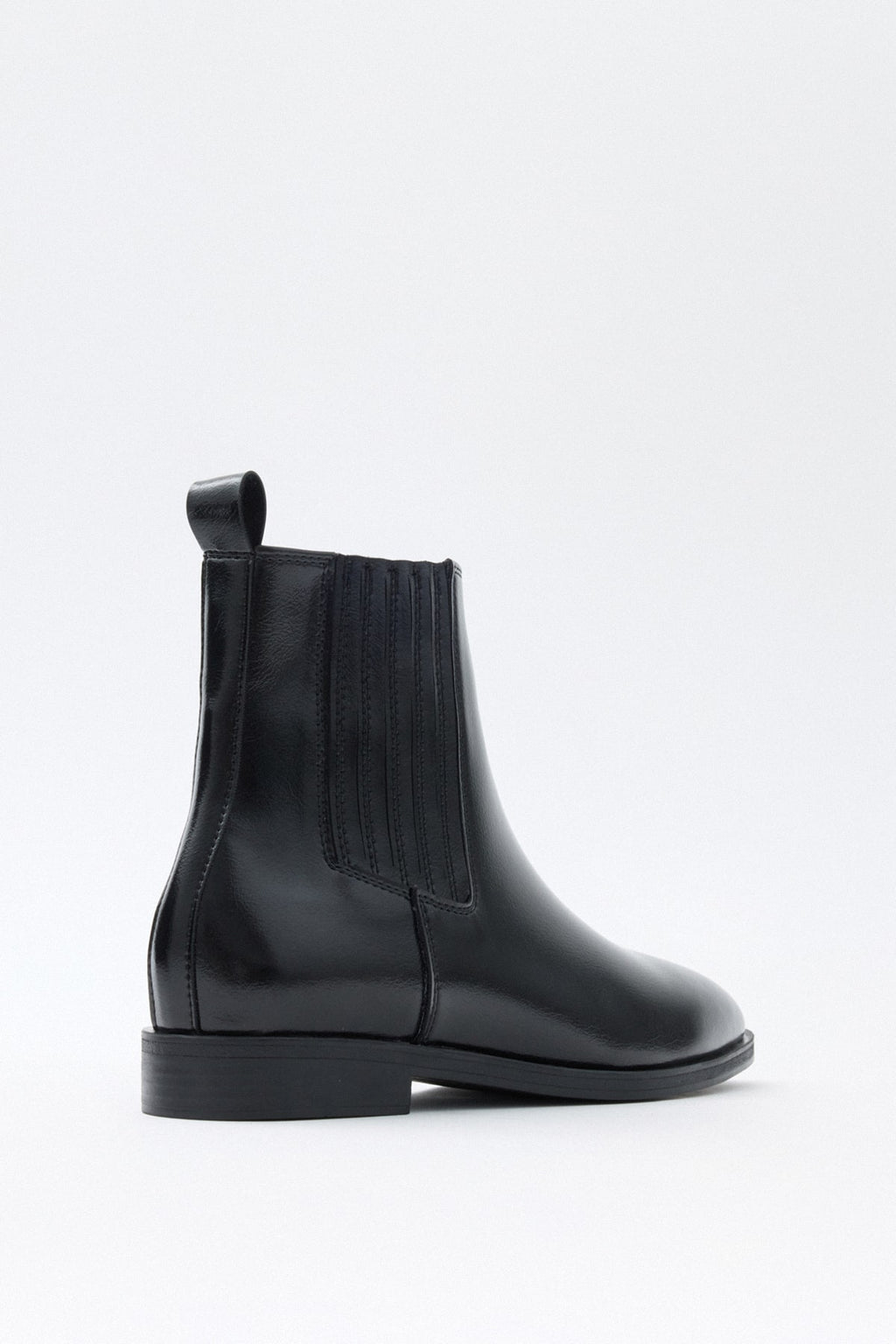 Black elastic ankle boots
