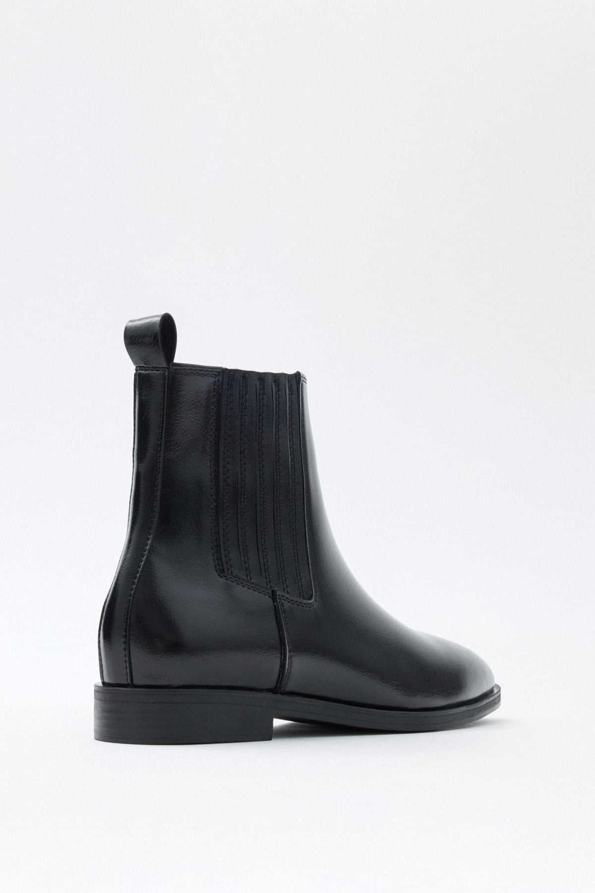 Black elastic ankle boots