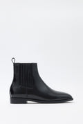 Black elastic ankle boots