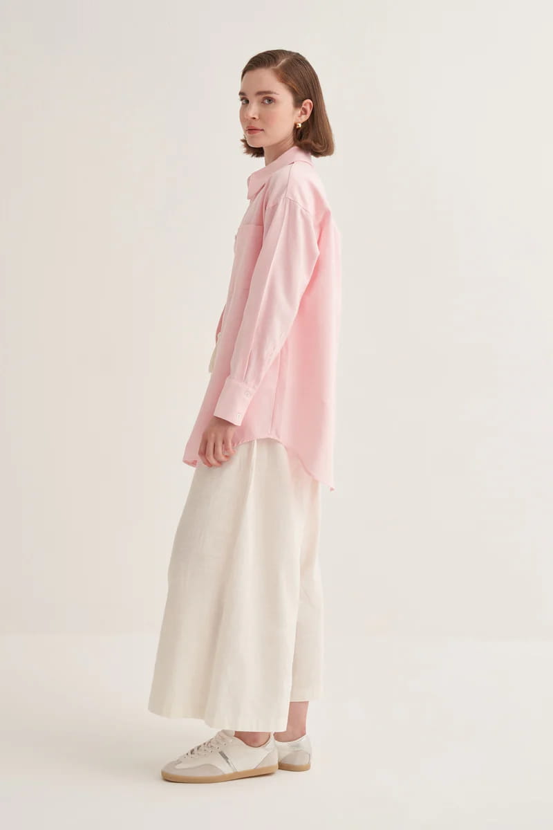 Pink organic cotton essential shirt