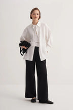 Ecru Poplin Oversized Shirt