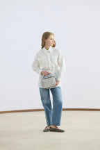 Ecru Oversized Belted Shirt