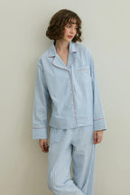 Blue Striped Pijama Suit