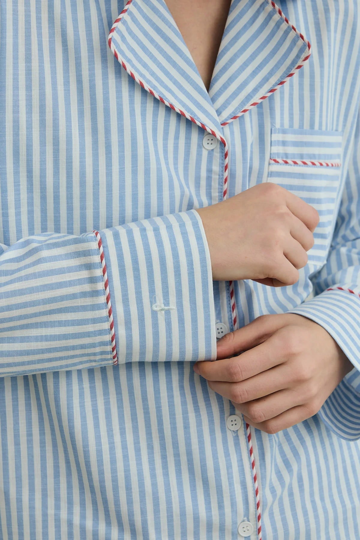 Blue Striped Pijama Suit