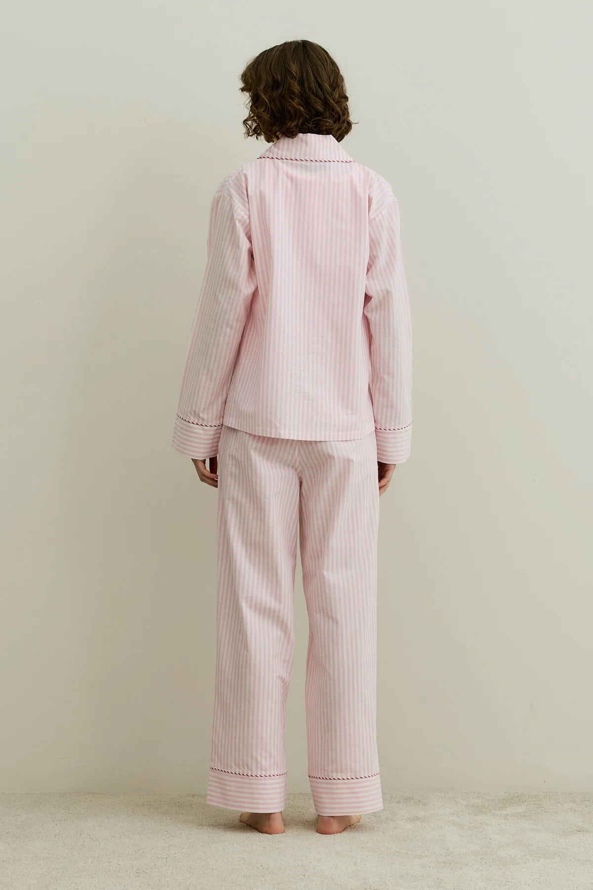 Pink Striped Pijama Suit