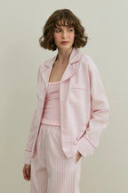 Pink Striped Pijama Suit