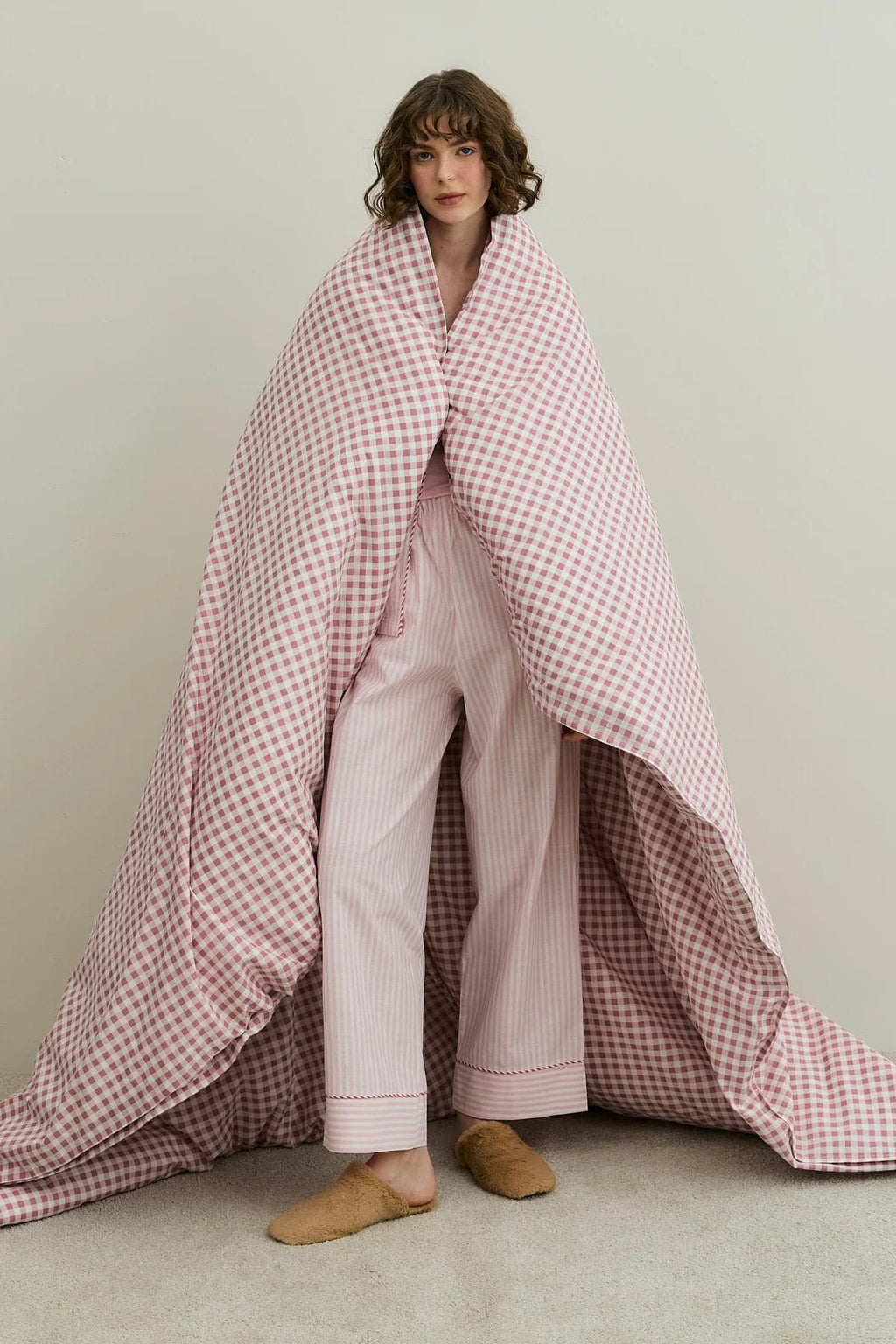 Pink Striped Pijama Suit