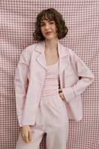 Pink Striped Pijama Suit