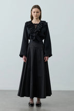 Black Godet Skirt