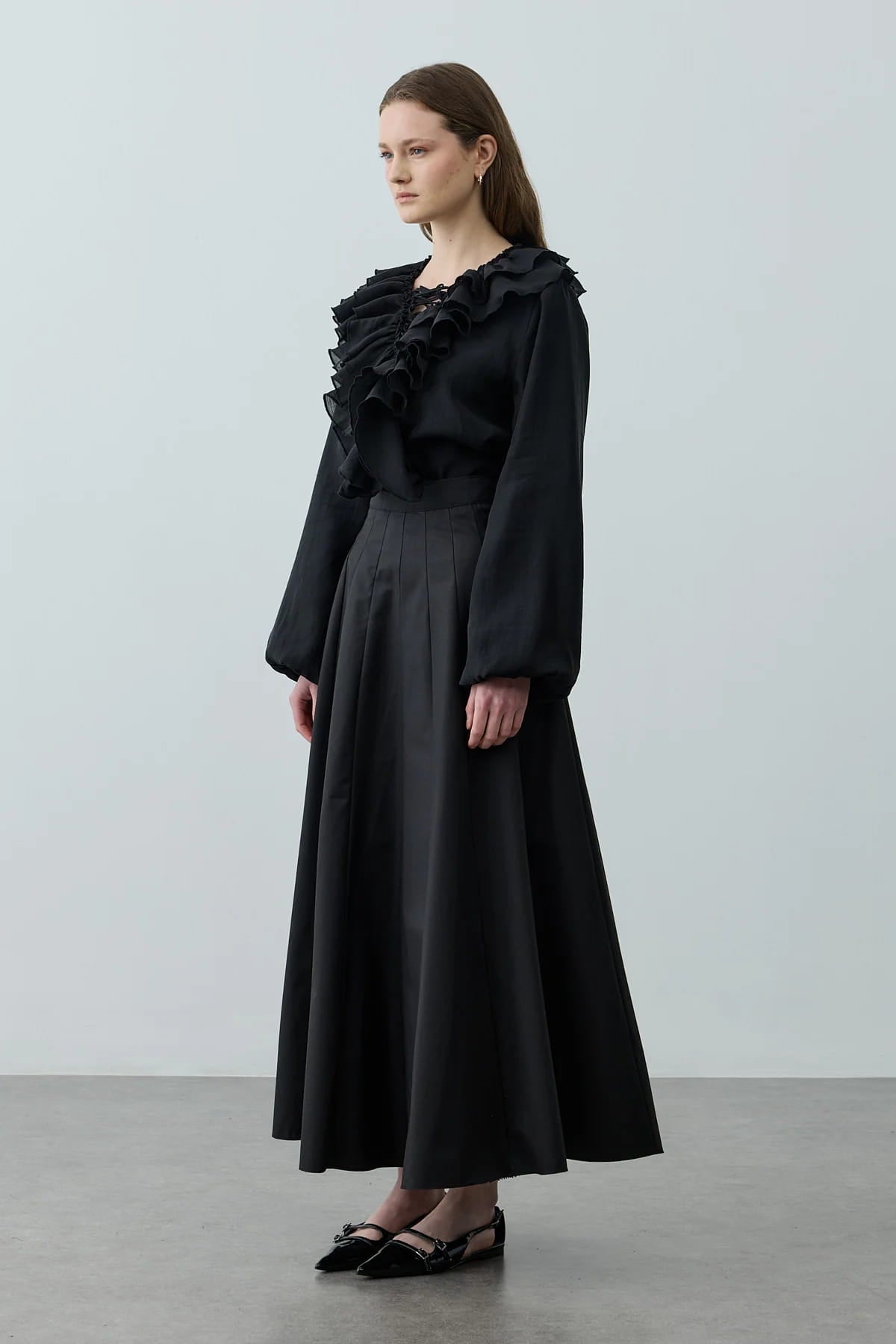 Black Godet Skirt