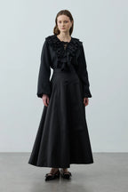 Black Godet Skirt