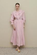 Light pink flounced detail suit