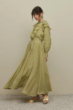 Mint flounced detail suit