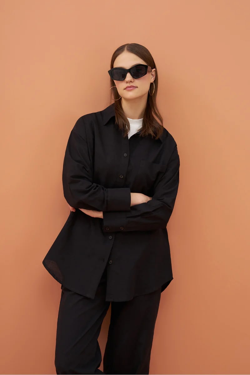 Black Organic Cotton Shirt