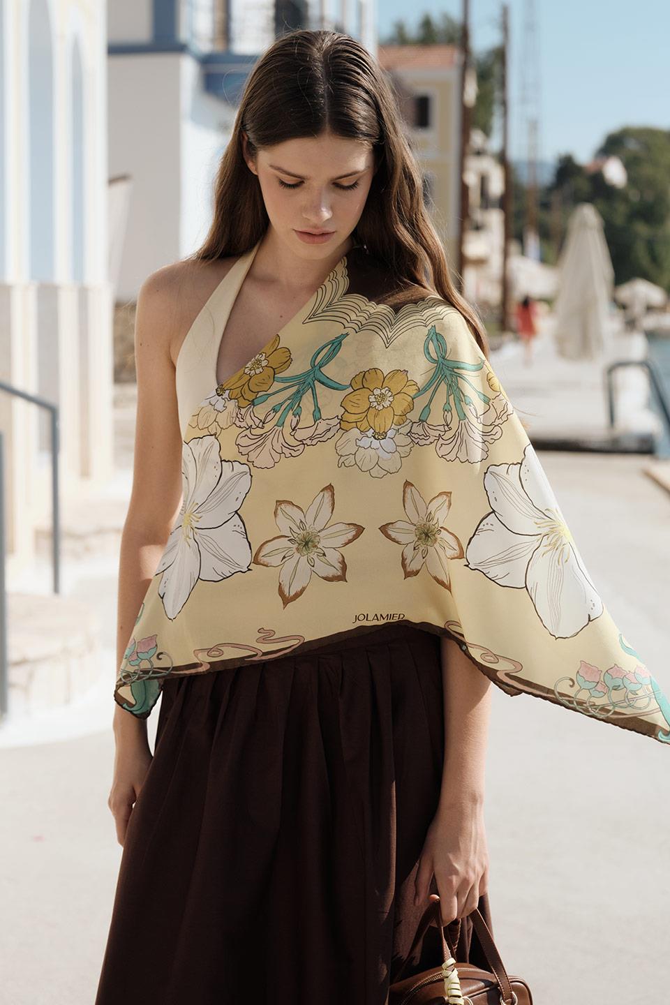 Soft Yellow Manolya Modal Scarf