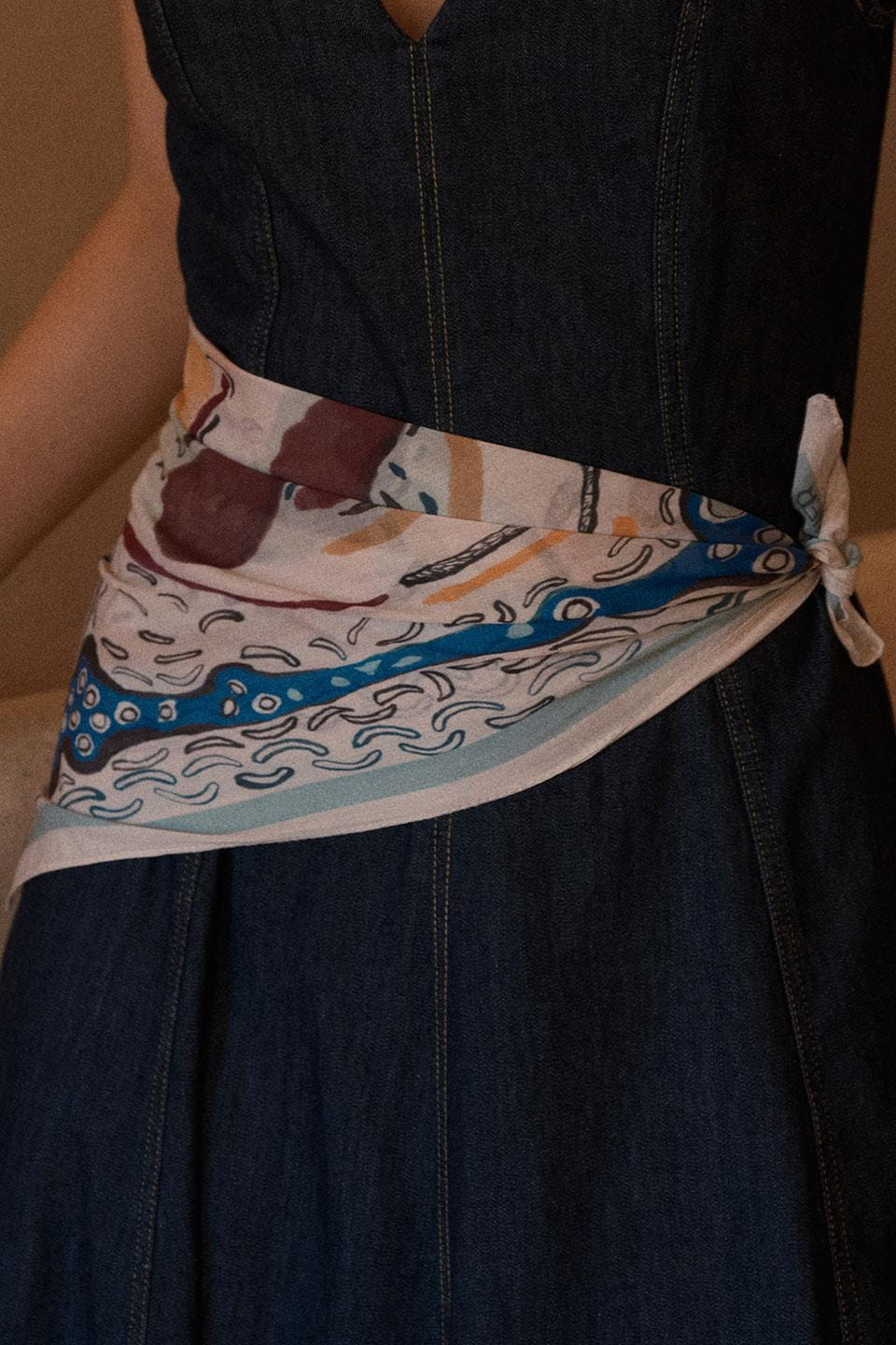 Abstract Cotton Foulard
