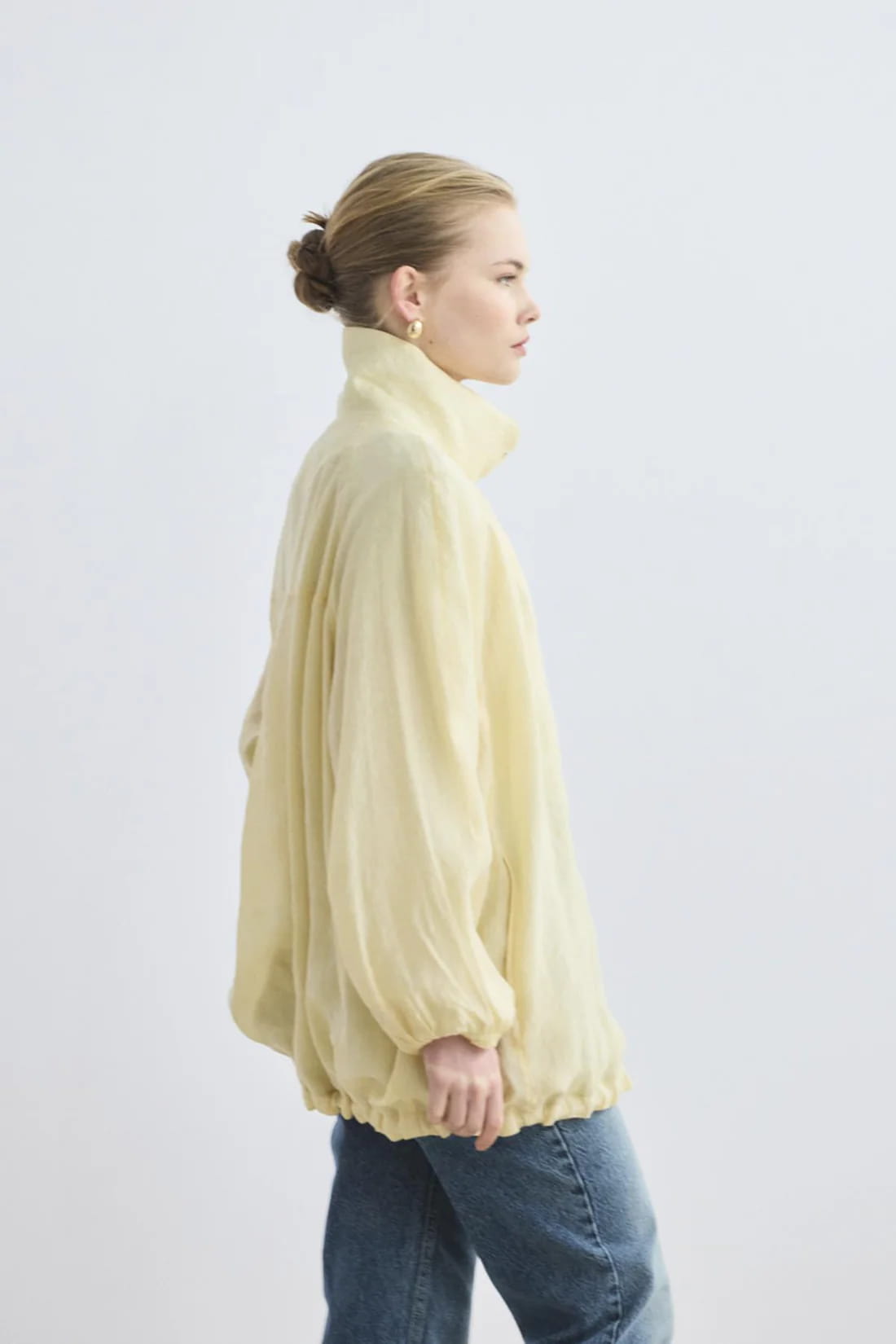 Butter Yellow Bomber Jacket