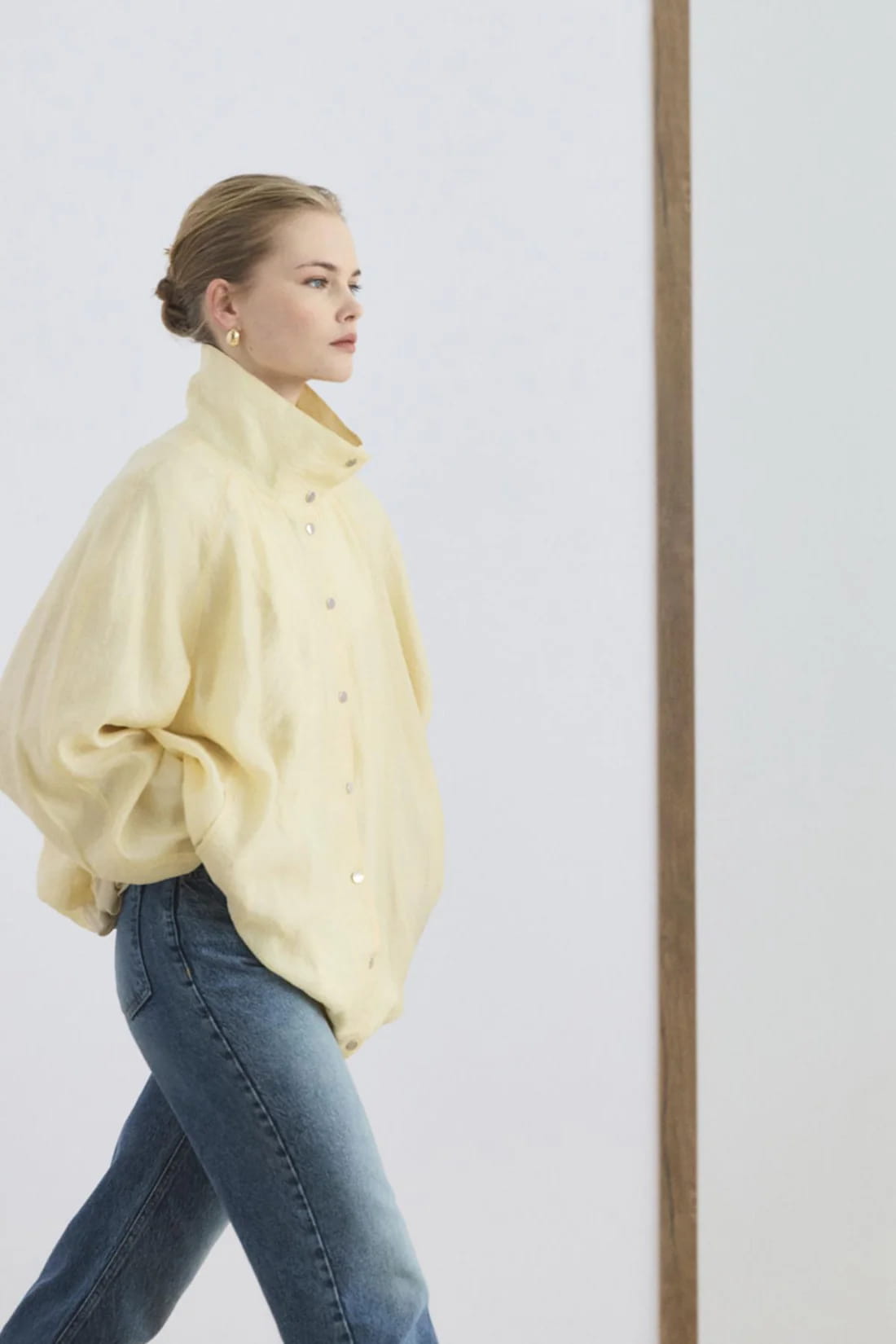 Butter Yellow Bomber Jacket