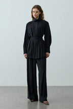 Black High Neck Suit