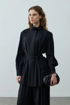 Black High Neck Suit