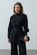 Black High Neck Suit
