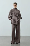 Mink High Neck Suit