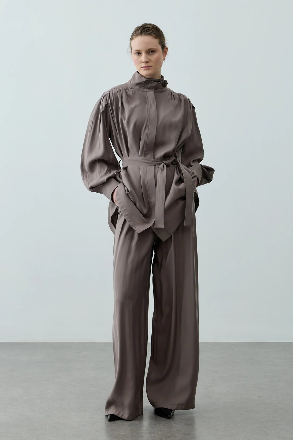 Mink High Neck Suit