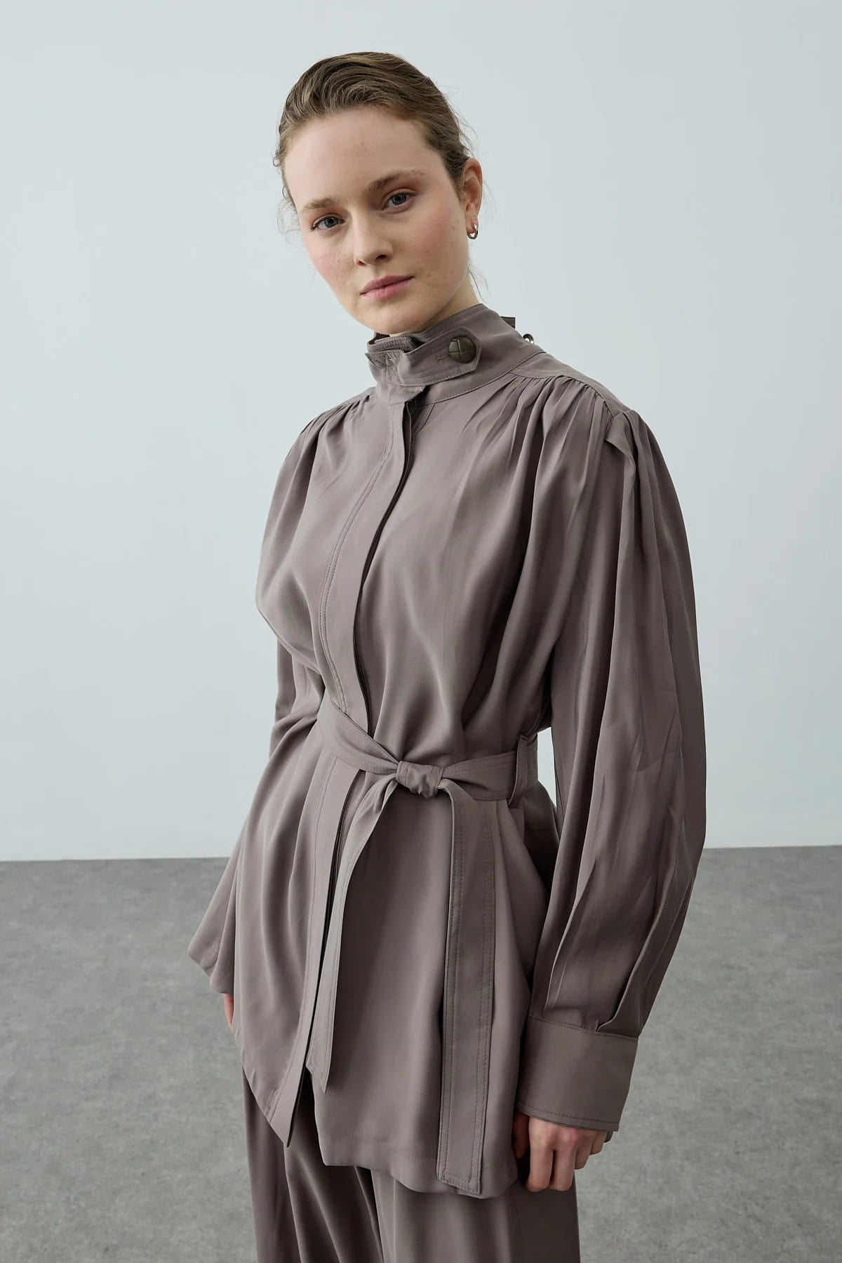 Mink High Neck Suit