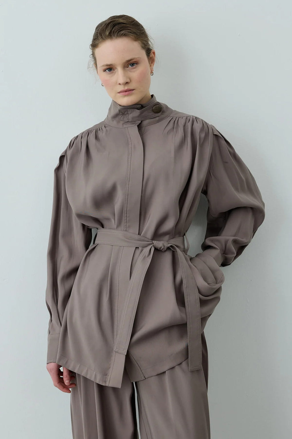 Mink High Neck Suit