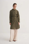 Khaki Organic Cotton Long Shirt