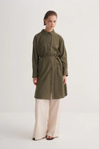 Khaki Organic Cotton Long Shirt
