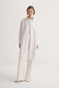 Ecru Poplin Long Shirt