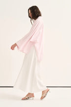 Pink Striped Cape Blouse