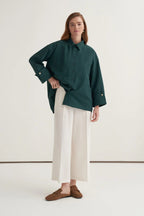 Emerald Oversized Button Shirt