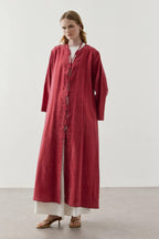 Red Wide Brim Kimono