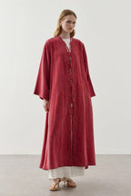 Red Wide Brim Kimono