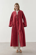 Red Wide Brim Kimono