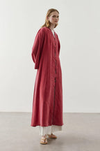 Red Wide Brim Kimono