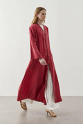 Red Wide Brim Kimono