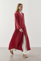 Red Wide Brim Kimono