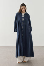 Blue Wide Brim Kimono