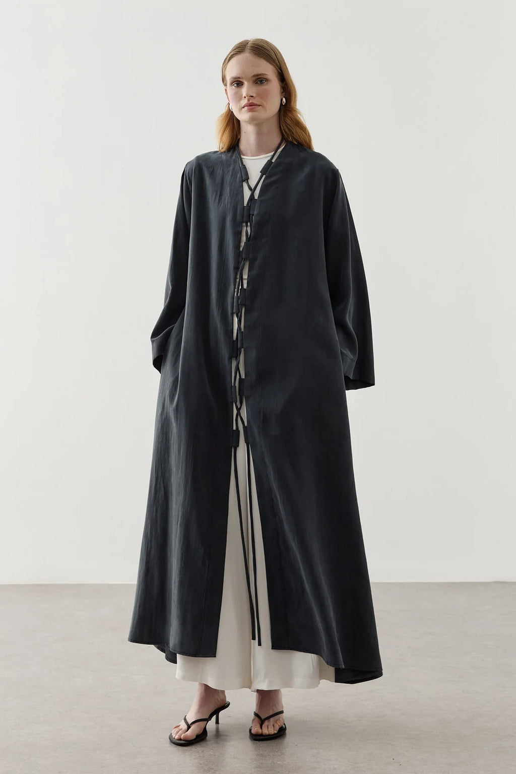 Black Wide Brim Kimono