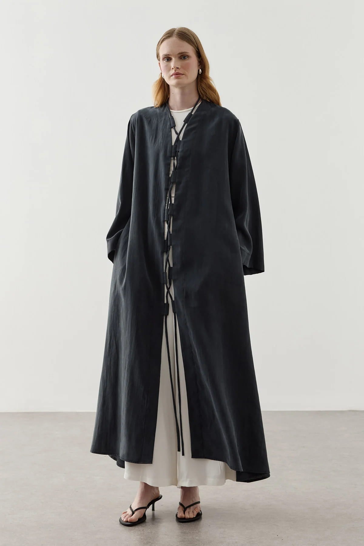 Black Wide Brim Kimono