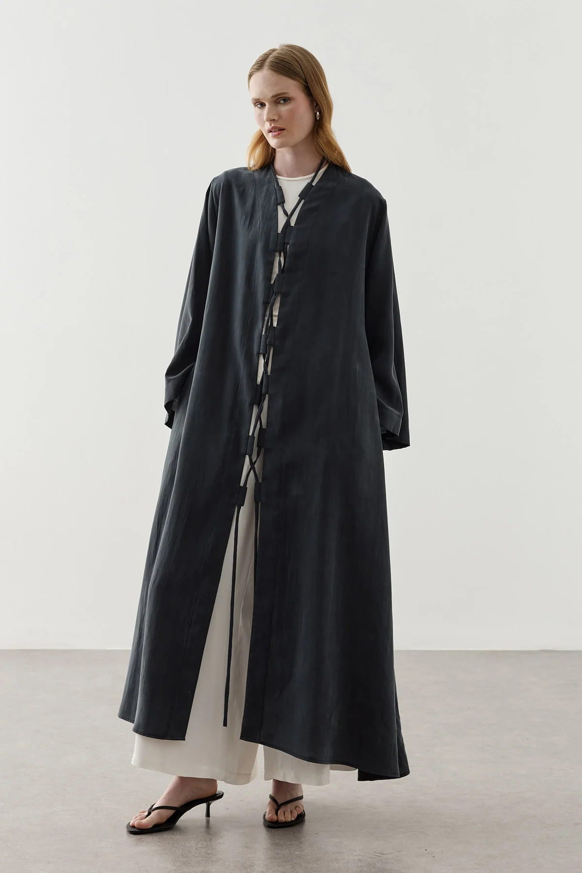 Black Wide Brim Kimono