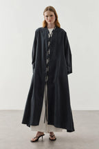 Black Wide Brim Kimono