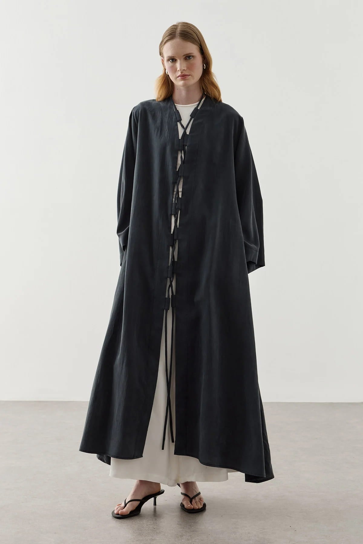 Black Wide Brim Kimono
