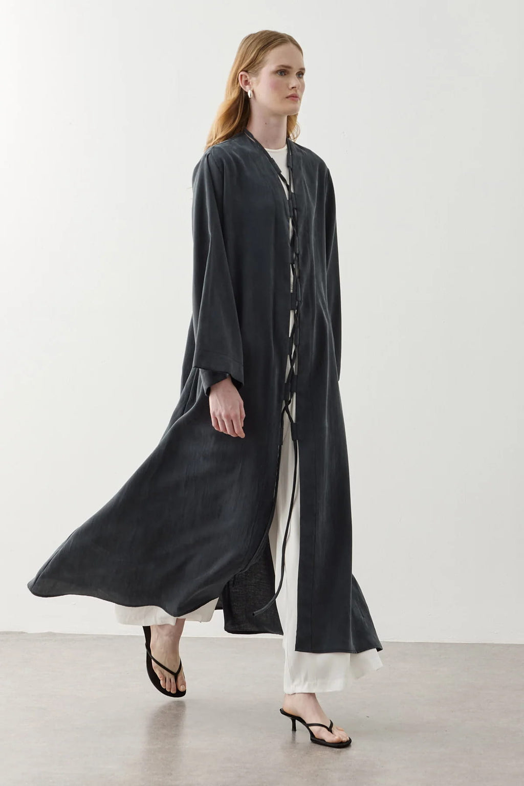 Black Wide Brim Kimono