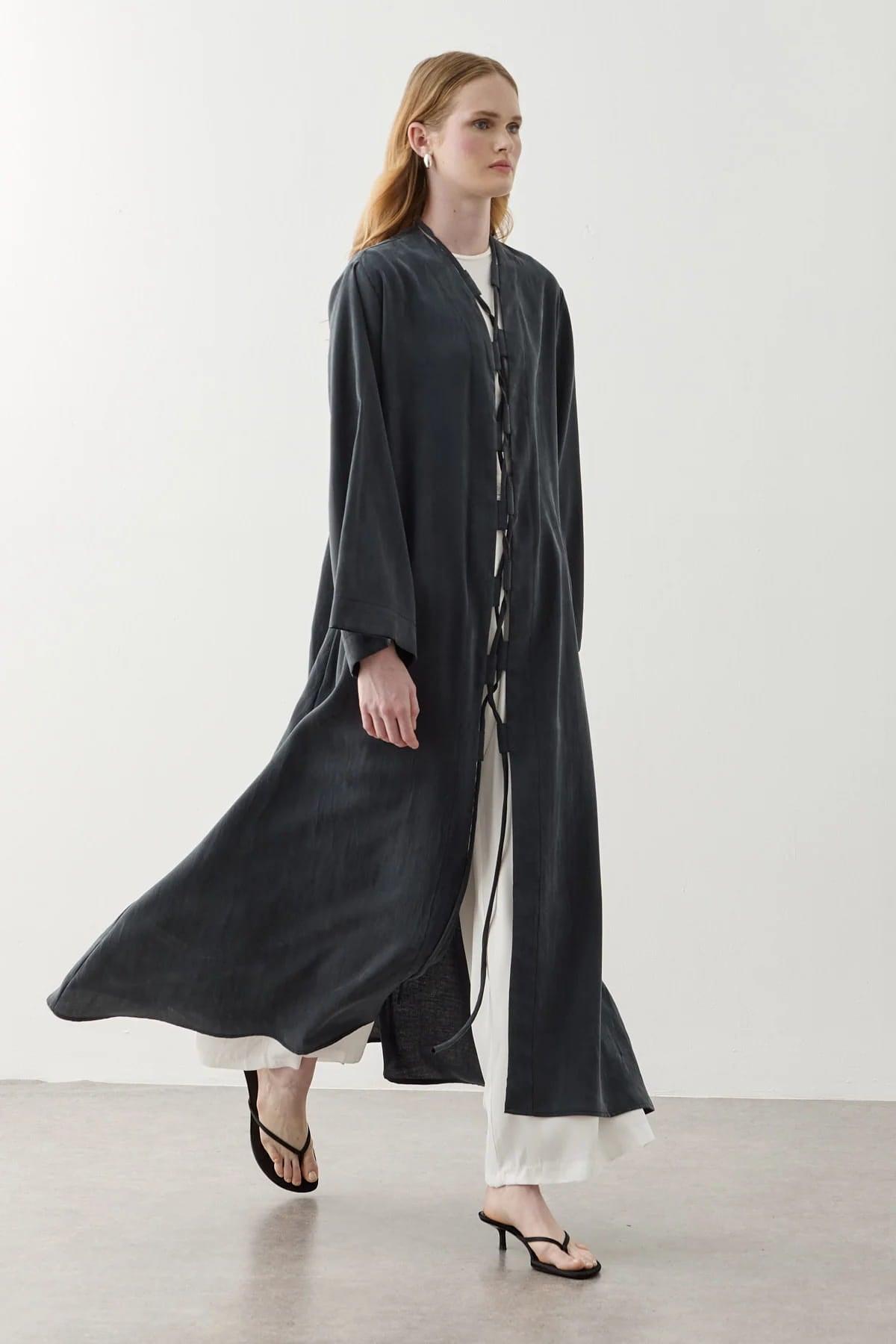 Black Wide Brim Kimono