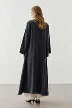 Black Wide Brim Kimono